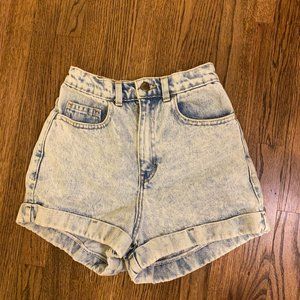 High Waisted American Apparel Denim Shorts